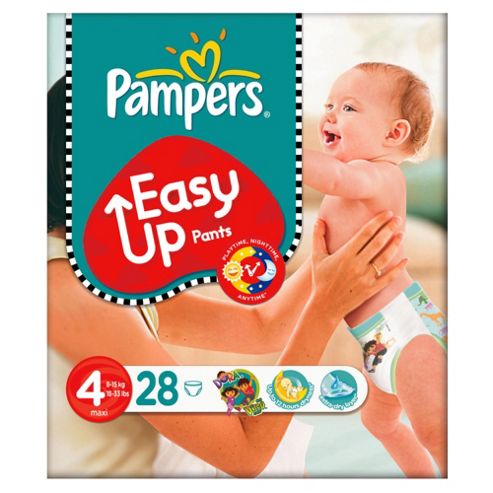 Image of Pampers Easy Ups Size 4 Essential Pack - 28 Nappies