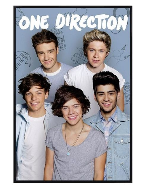 Image of Gloss Black Framed One Direction Ruling The World Poster