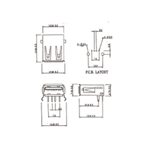 Image of Usb 2.0 (a) Line Socket