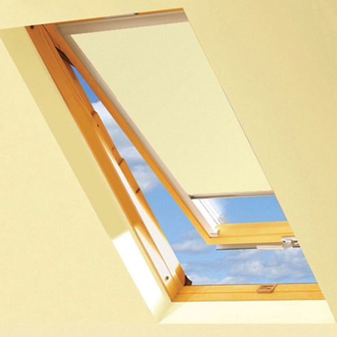 Image of Cream Blackout Roller Blinds For Velux Windows (104)