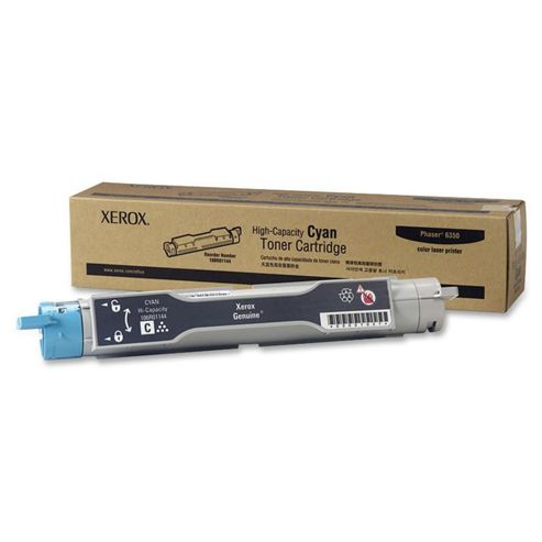 Image of Xerox Phaser 6350 Cyan High Capacity Toner Cartridge (10,000 Pages)