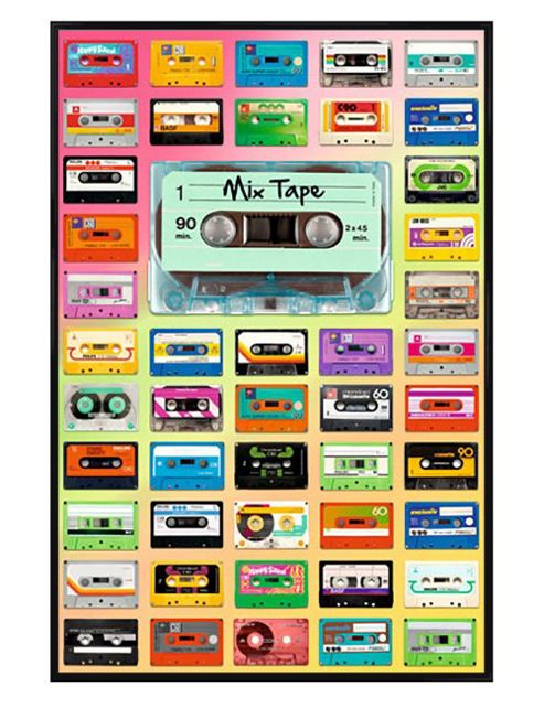 Image of Gloss Black Framed Mix Tape Poster