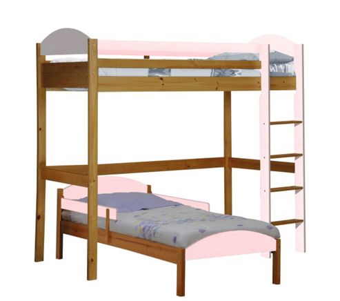 Image of Maximus L Shape High Sleeper Antique With Pink Details