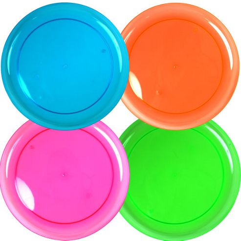 Image of Plain Partyware Plastic Plates 23cm