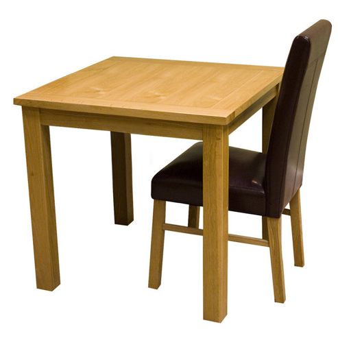 Image of G&p Furniture Square Fixed Top Oak Dining Table