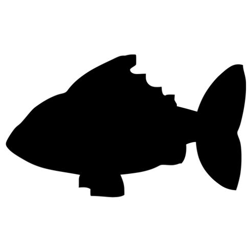 Image of Fish Silhouette Wall Chalkboard