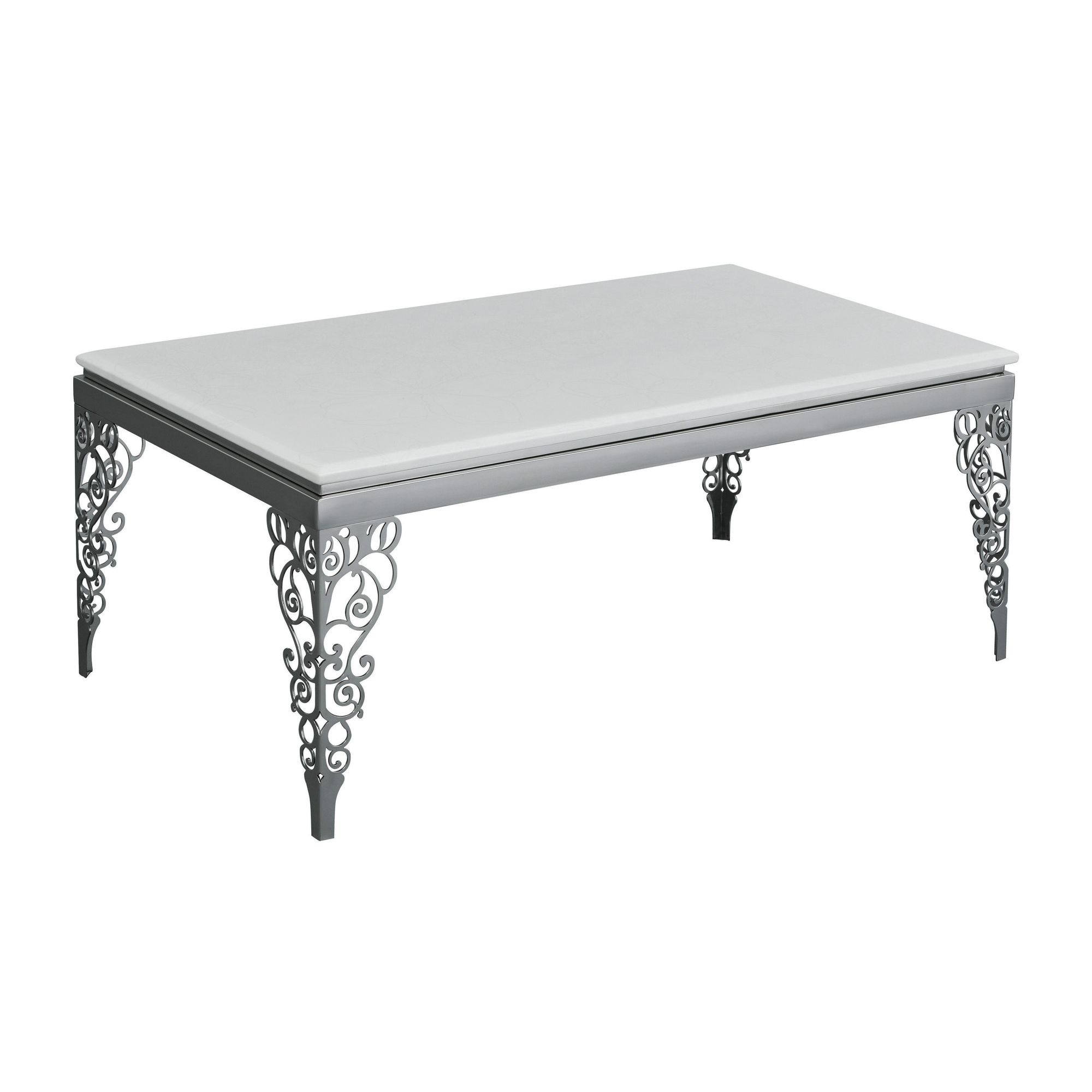 Premier Housewares Coffee Table with Stainless Steel Legs at Tesco Direct