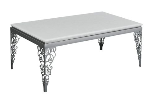 Image of Premier Housewares Coffee Table With Stainless Steel Legs