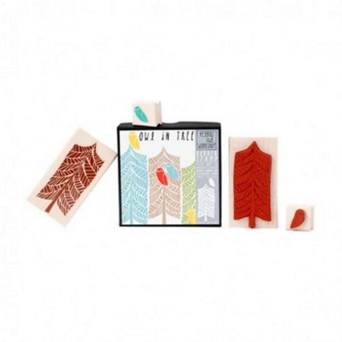 Image of Yellow Owl Workshop Stamp Set - Owl And Tree