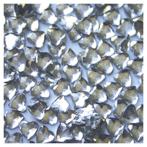 Image of Silver Heart Gems Large 5 Pack