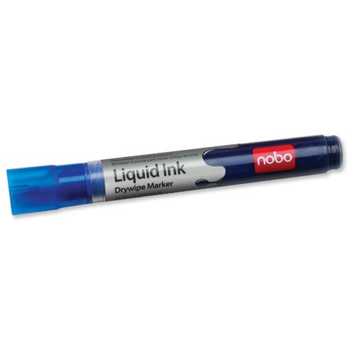 Image of Nobo Drymarker For Drywipe Flipchart And Ohp Bullet Tip Blue Ref 1901075 [pack 12]