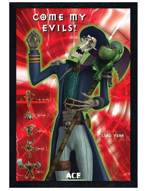 Image of Ace Lightning Black Wooden Framed Come My Evils Poster