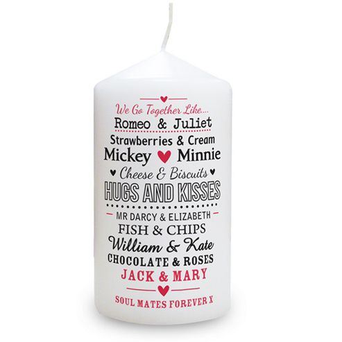 Image of Personalised Couples Candle