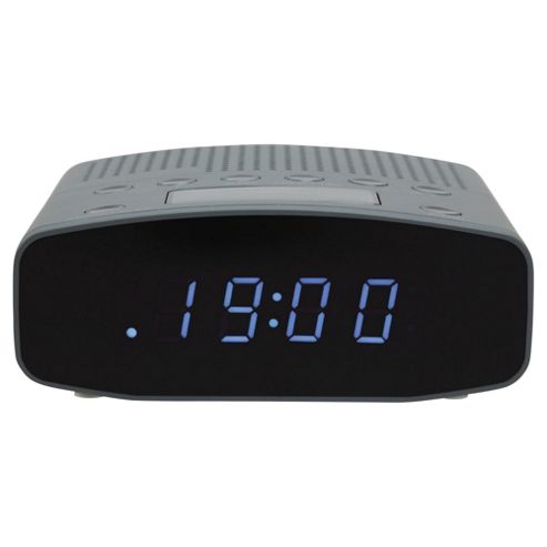 Image of Tesco Cr1401g Fm Clock Radio Grey