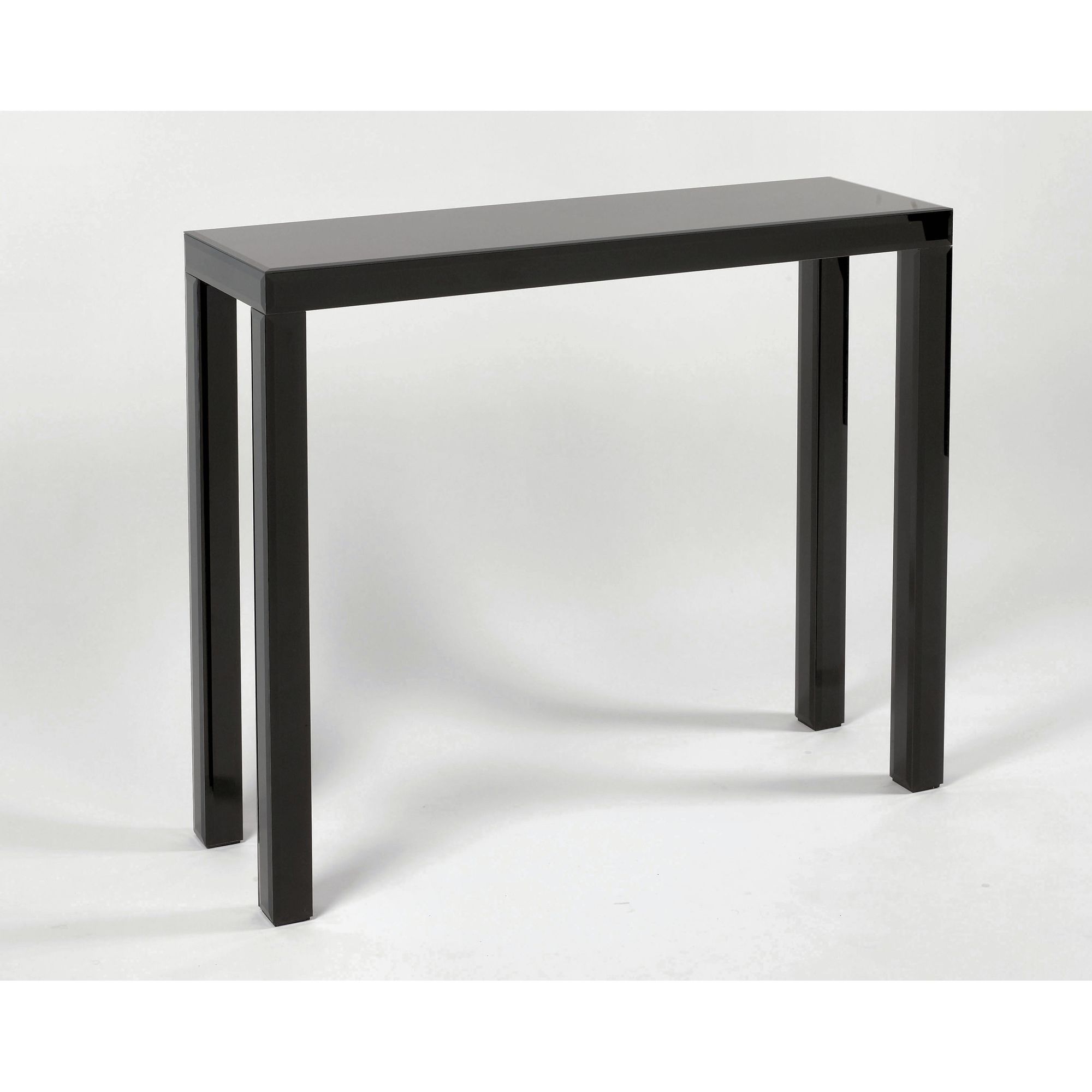 Morris Mirrors Ltd Bevelled Top and Legs Console Table - Black at Tesco Direct