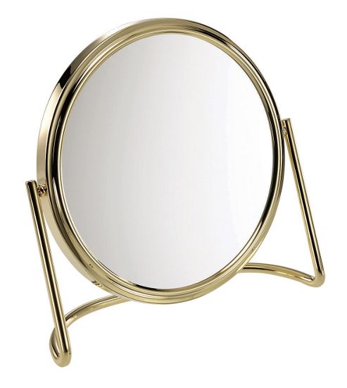 Image of Famego 5x Magnification 15cm Mirror In Gold