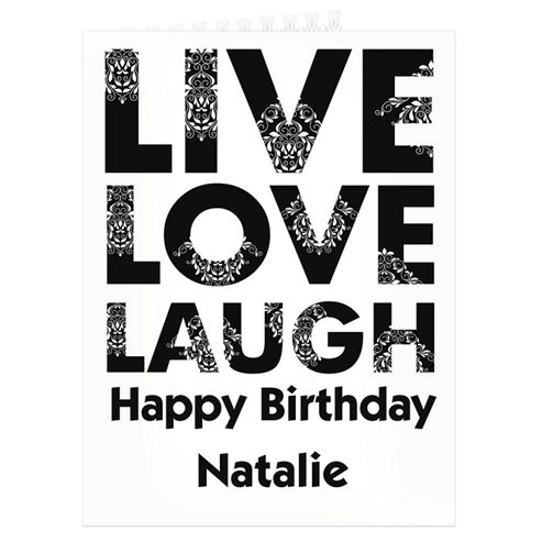 Image of Personalised Live Laugh Love Card