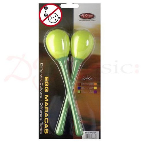 Image of Stagg Green Long Plastic Egg Maracas