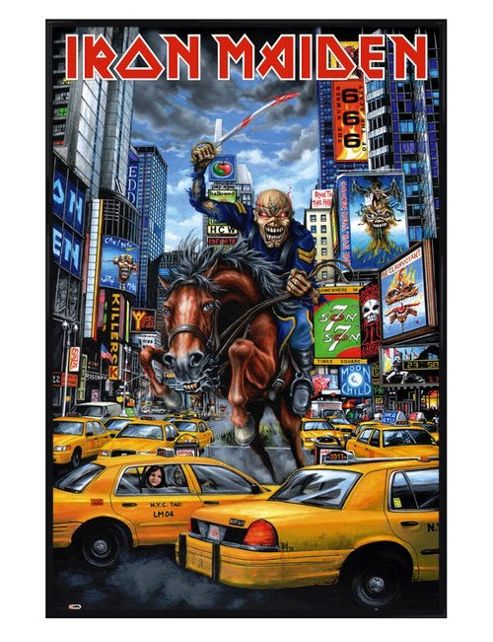 Image of Iron Maiden Gloss Black Framed New York Poster