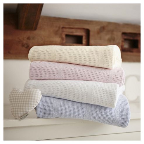 Image of Clair De Lune Cellular Pram Blanket (blue)