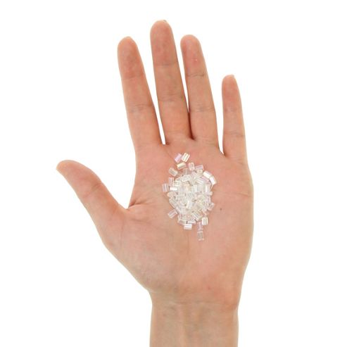 Image of Czech Seed Bead Tiny Flats Crystal Ab