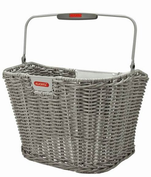 Image of Rixen & Kaul Structura Retro Front Basket: Stone Grey