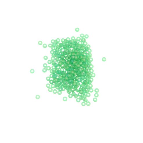 Image of Czech Seed Bead 10/0 Tr Lt Green Matt Ab