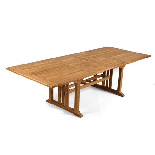 Image of Berrington Extending Rectangular Teak Table, Double Leaf