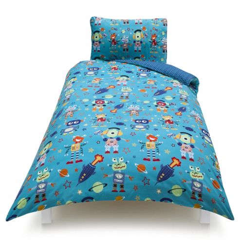 Image of Tesco Kids Robotliens Single Duvet Set