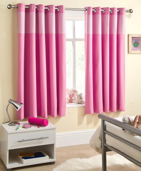 Image of Sweetheart Blockout Eyelet Curtains - Pink