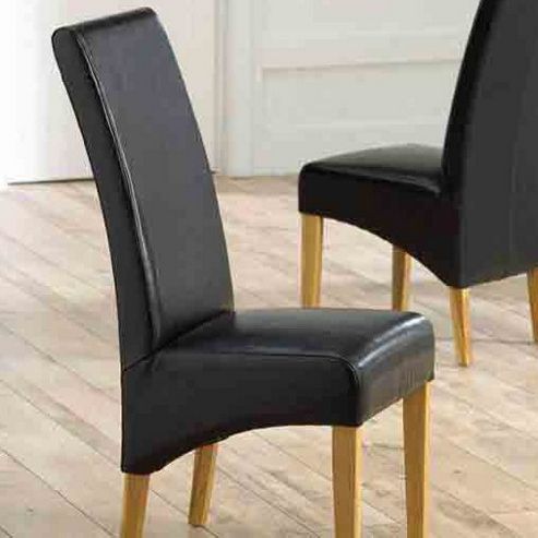 Image of Mark Harris Furniture Venice Oak Dining Chair (set Of 2) - Black