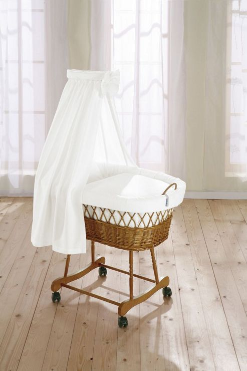 Image of Leipold Wendy Wicker Drape Crib In White