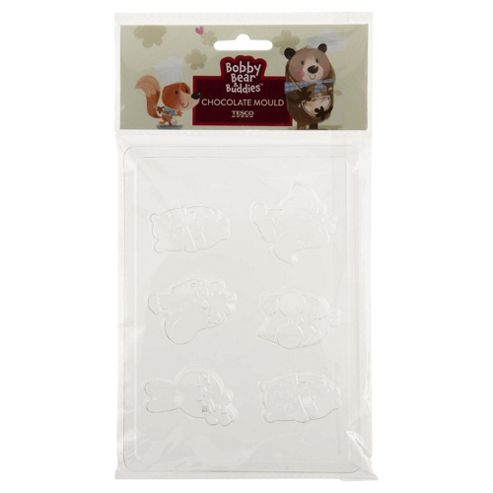 Image of Bobby Bear Plastic Chocolate Mould Clear