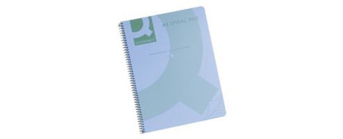 Image of Q-connect Spiral Book A4 Polypropylene Transparent Blue Kf10037