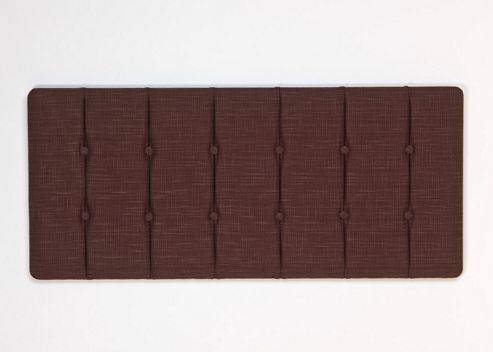 Image of Kyoto Chester Buttoned Upholstered Headboard - Victoria Chocolate - Double
