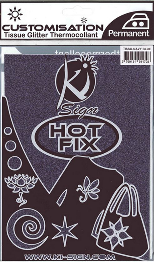 Image of Hot Fix Fabric - Glitter - Navy Blue