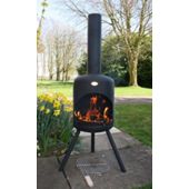 Large steel bonfeu chimenea