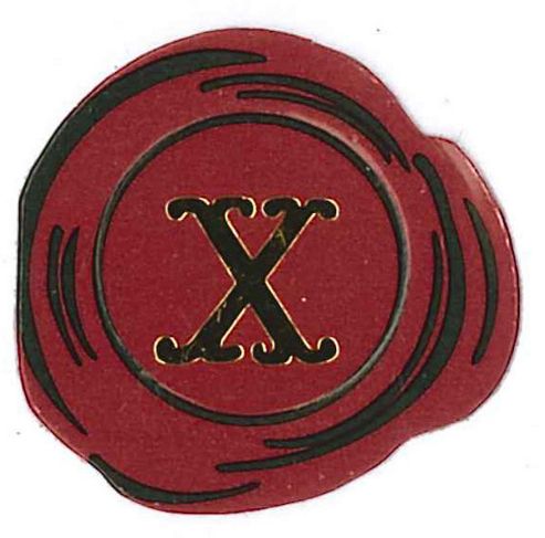 Image of Manuscript Wax & Seal Letter X