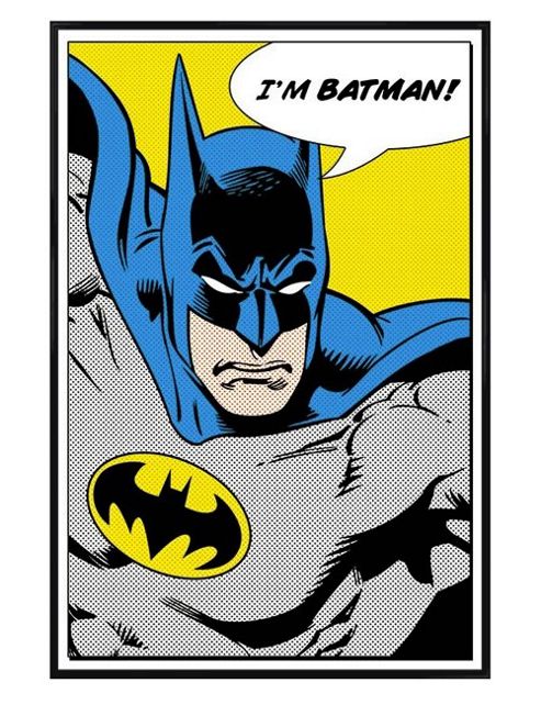 Image of Gloss Black Framed Dc Comics Batman The Caped Crusader Poster