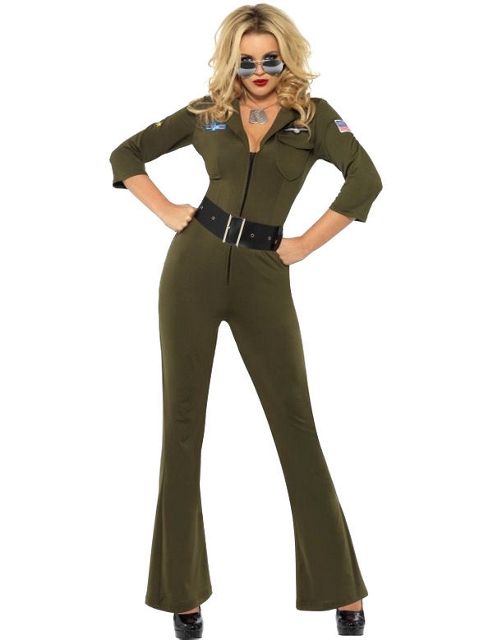 Image of Top Gun Aviator Girl - Adult Costume Size: 12-14