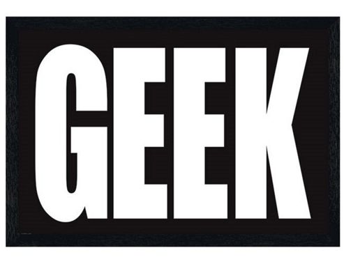 Image of Black Wooden Framed Geek Poster