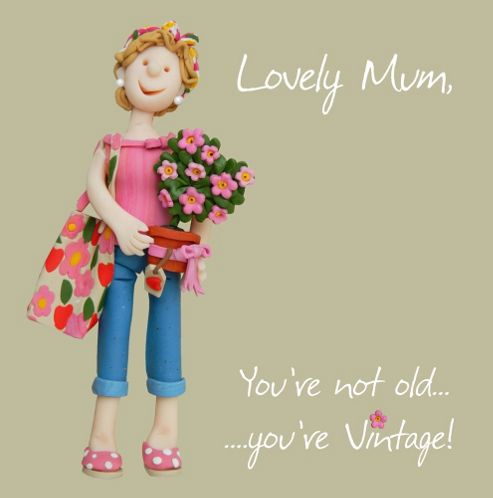 Image of Holy Mackerel Vintage Mum Greetings Card