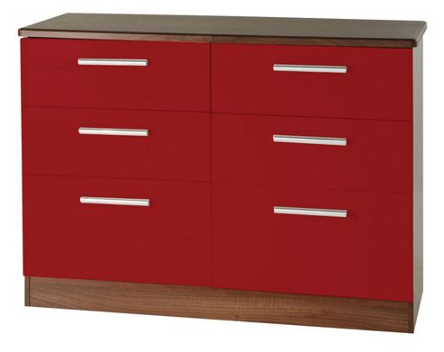 Image of Welcome Furniture Knightsbridge 6 Drawer Chest - Oak - Ruby