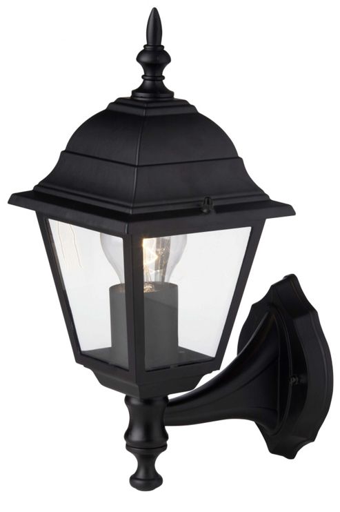 Image of Brilliant Newport 1 Light Outdoor Wall Lantern - Black