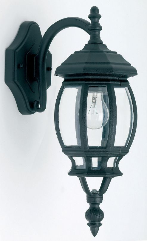 Image of Endon Lighting Rain Drop Outdoor Wall Lantern In Matt Black