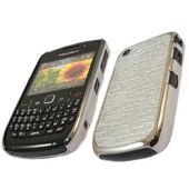 iTALKonline 16727 Grey Glossy CHROME FunkGem Back Cover Case - BlackBerry 8520 Curve, 9300 3G