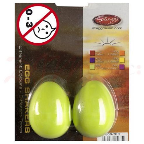 Image of Stagg Green Plastic Egg Shakers