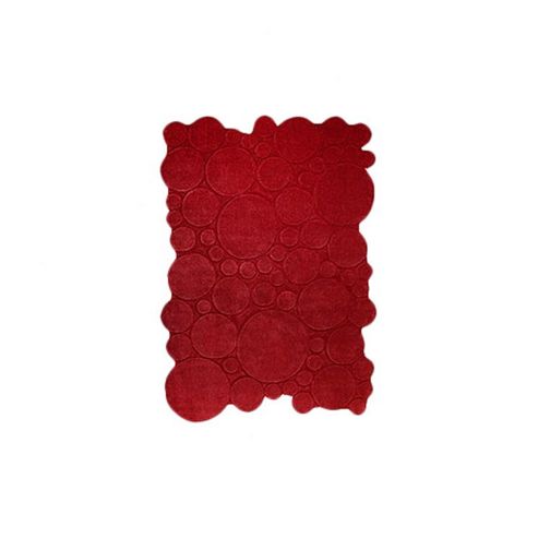 Image of Esprit Circle Red Contemporary Rug - 90cm X 160cm