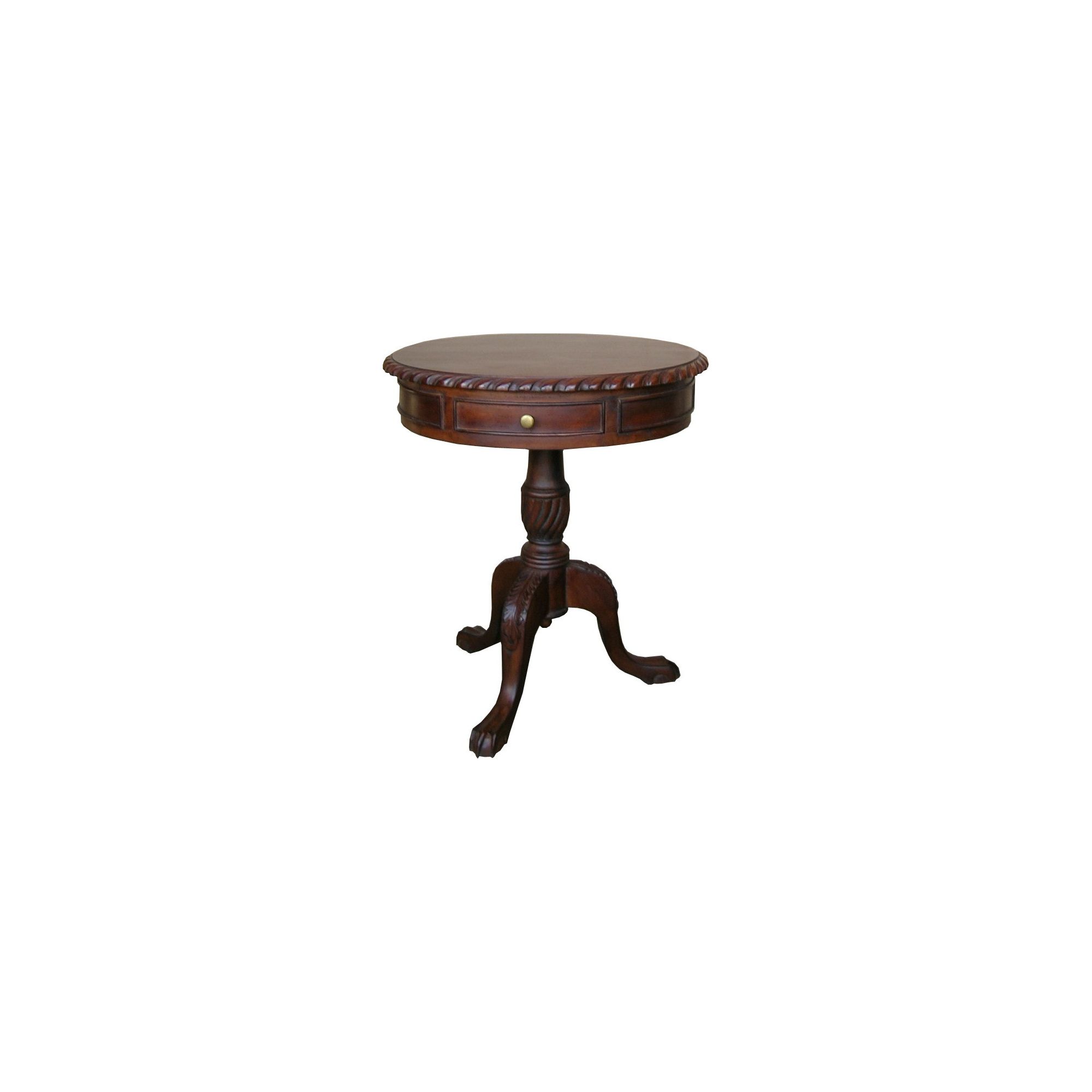 Lock stock and barrel Mahogany 2 Drawer Regency Drum Table in Mahogany at Tesco Direct