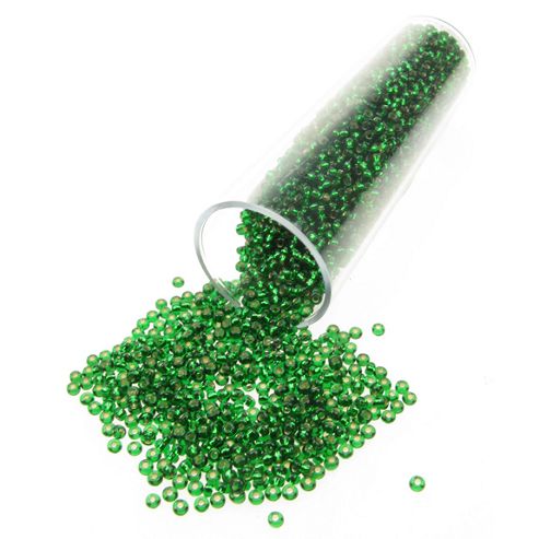 Image of T05/15 Emerald Foil Lined Seed Beads 35g